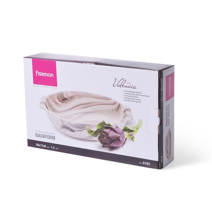 Форма для запікання овальна Fissman VALENCIA 26x17х6см / 1,2 л (6183)