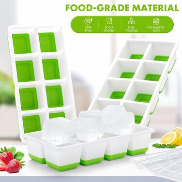 Силіконова форма для льоду 3 шт зелений Sinnsally