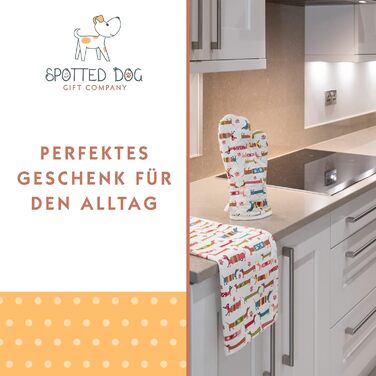 Набір з 2 рукавичок для духовки 35 х 17 см, різнокольоровий SPOTTED DOG GIFT COMPANY