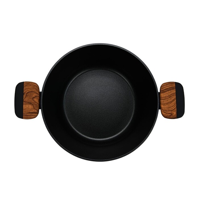 Каструля Fissman FEORELLA 24x11,5 см 4,43 л зі скляною кришкою алюміній з антипригарним покриттям (14514)