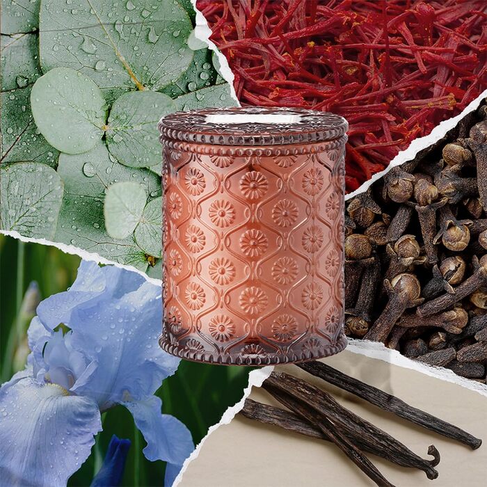 Ароматна свічка La Jole Muse у скляній свічці, подарунок для жінок, ароматичні свічки з сандаловим деревом для дому, час горіння 55 годин, 170 г. (Оксамитове полум&39я)