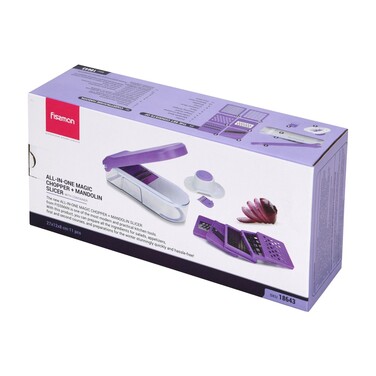 Овочерізка з теркою та контейнером Fissman 27x12x8 см - набір з 11 предметів нержавіюча сталь (18643)