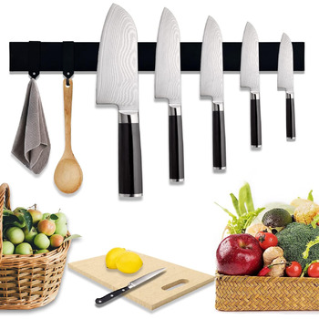 Магнітний тримач для ножів з 2 гачками 40 см devesanter