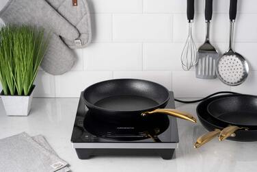 ARDESTO Сковорідка Black Mars Sparkle, 24см, алюміній, чорний