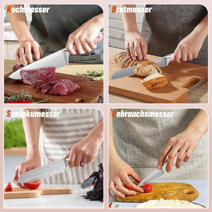 Набір ножів 15 предметів з нержавіючої сталі Justup