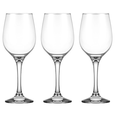 ARDESTO Набір келихів для вина Gloria 395мл, 3шт, скло, прозорий