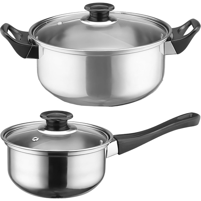 Набір кухонного посуду з нержавіючої сталі, 12 предметів Retoo