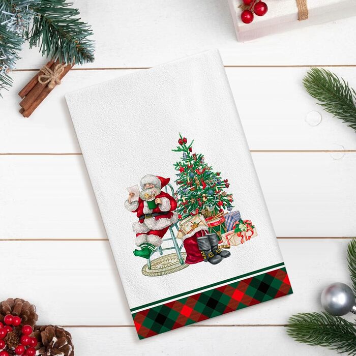 Набір з 4 різдвяних кухонних рушників 45 x 65 см, набір P Ohok