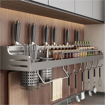 Настінний органайзер для кухонного приладдя 60 см Dxcaicc
