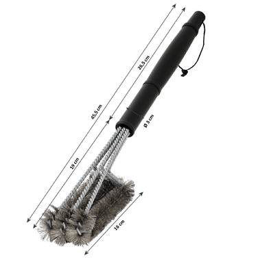 Щітка для очищення гриля на 3 спіралі 45,5 см BBQ-Toro