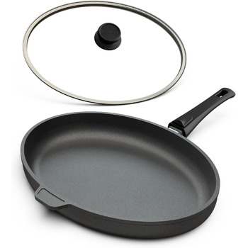 Сковорода для риби з овальною кришкою 38 х 28 см Hoffmann