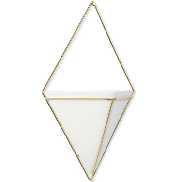 Декор для стін 22х38х12 см білий / латунь Trigg Umbra