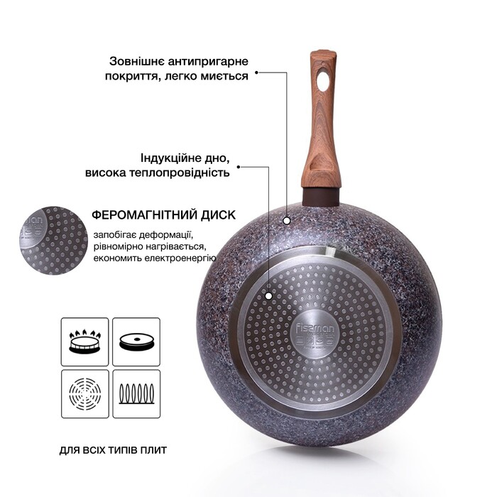 Сковорода Fissman MAGIC BROWN 24x7 см (4334)