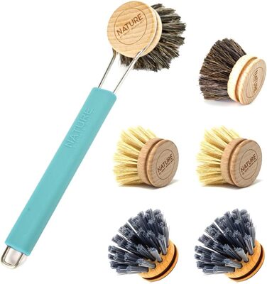 Набір щітка для посуду з  6 насадок для щітки wilma nature