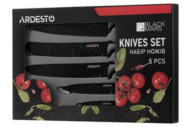 ARDESTO Black Mars 5 Pr набор ножей, черный, нержавеющая сталь, пластик