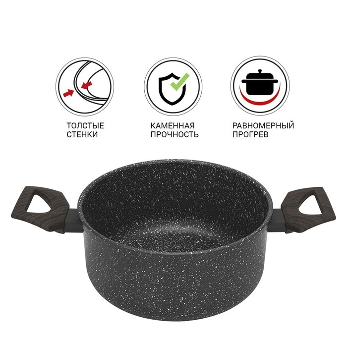 Кастрюля со стеклянной крышкой 20 см 2,87 л Carrie Fissman