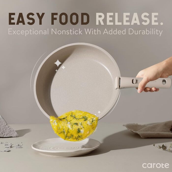 Набір кухонного посуду 19 предметів, сіро-коричневий CAROTE