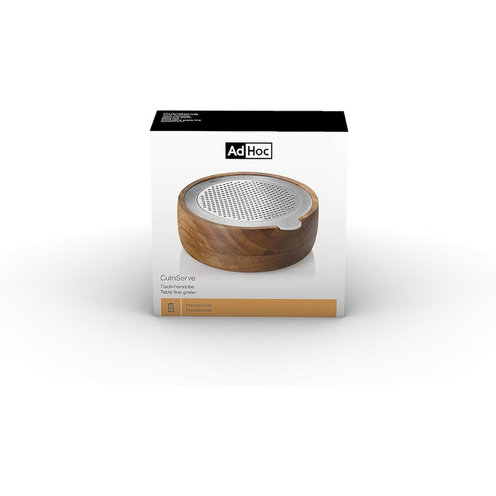 Терка дрібна з дерев'яним контейнером для збору, кругла AdHoc