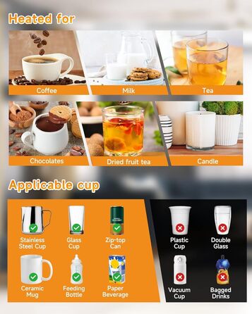 Электрический подогреватель для чашек 36 Вт, W-черный BTOYM