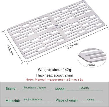 Титановая решетка для приготовления пищи iBasingo