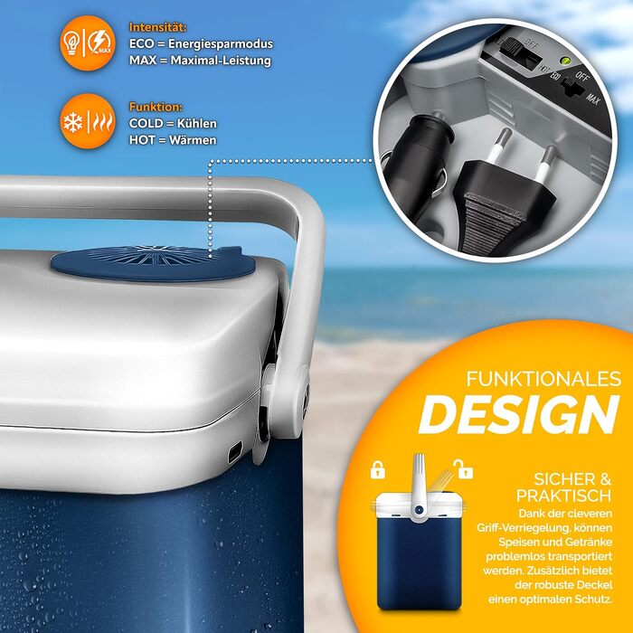 Електричний автохолодильник 32 л 58 Вт синій tillvex