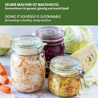 Скляний гніт для квашення та ферментації, набір 4 предмети, Ø 7 х 3,5 см Westmark