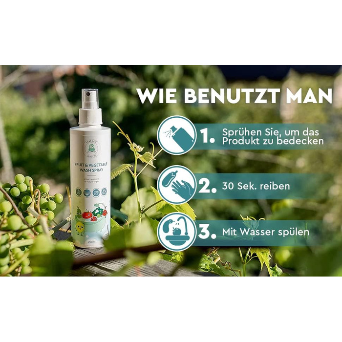 Натуральний спрей для миття овочів та фруктів без фосфатів 250 мл OliveBird