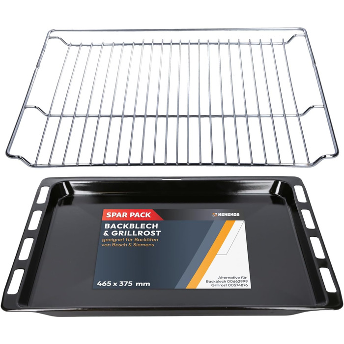 Деко 465 x 375 x 26 мм і решітка для духовки Kenekos