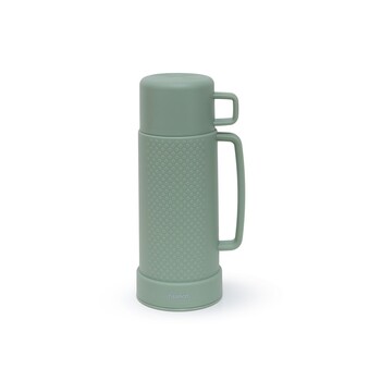 Термос Fissman 1000 мл, колір синій пластиковий корпус зі скляною колбою (19854)