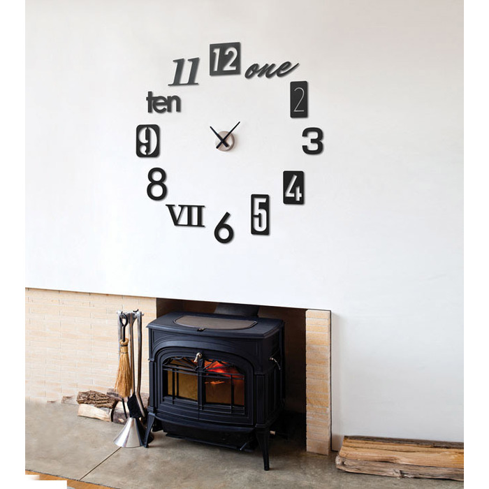 Годинники настінні 81,9х81,9х5 см чорні Nubra Umbra