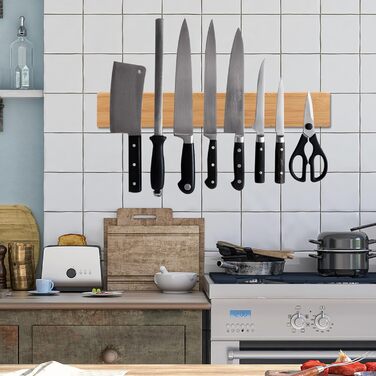 Магнітний тримач для ножів з бамбука 40 см Herboom