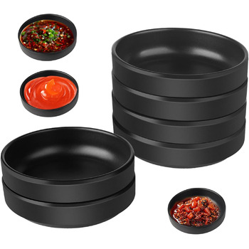 Універсальні миски для соусів 6 предметів чорний Generisch