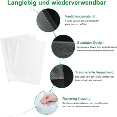 Вакуумні пакети 100 пакетів 15 x 20 см Gokilife