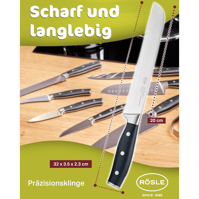 Нож для хлеба 20 см Tradition Rosle