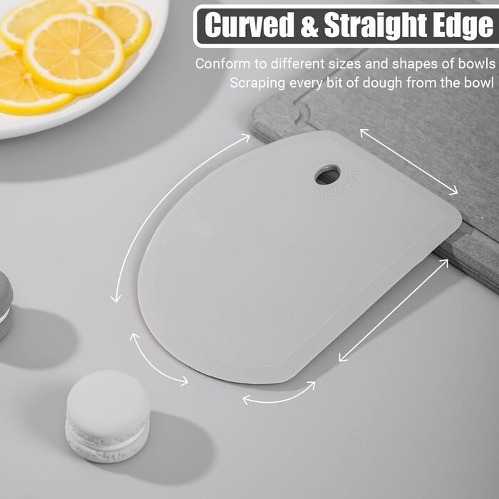 Гнучкий силіконовий скребок для тіста 15,2 х 11 см сірий Lazymi