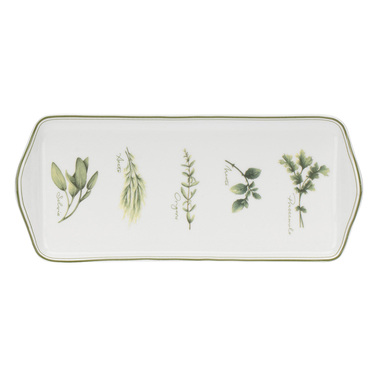 Блюдо сервировочное прямоугольное La Porcellana Bianca COLTIVIA, фарфор, 35 х 15 см