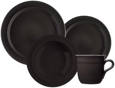 Сервіз обідній на 4 персони, 16 предметів, чорний Emile Henry