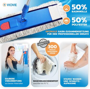 Преміальна бавовняна швабра 150 см VIOVIE