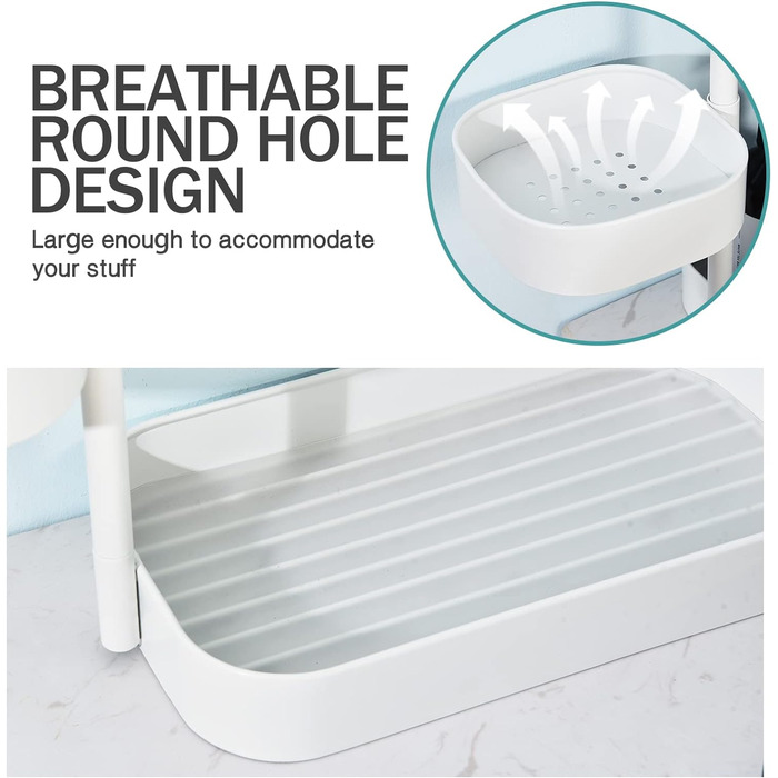 Стойка для специй APEXCHASER, 3-уровневый вращающийся держатель для специй, вращающийся на 360 хранилище для специй, металлический кухонный органайзер для бутылки специй, банки для специй 35 * 19 * 37,5 см (низкий, белый)