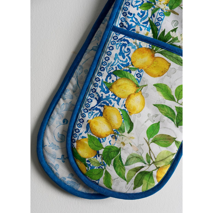 Прихватка для духовки Maison d&39 Hermine, підставка для каструль, 100 бавовна, термостійкі кухонні рукавички, прихватка для духовки (19 см x 33 см) та підставка для каструль (20 см x 20 см) для приготування їжі, Морзін - Прихватка для духовки на День под