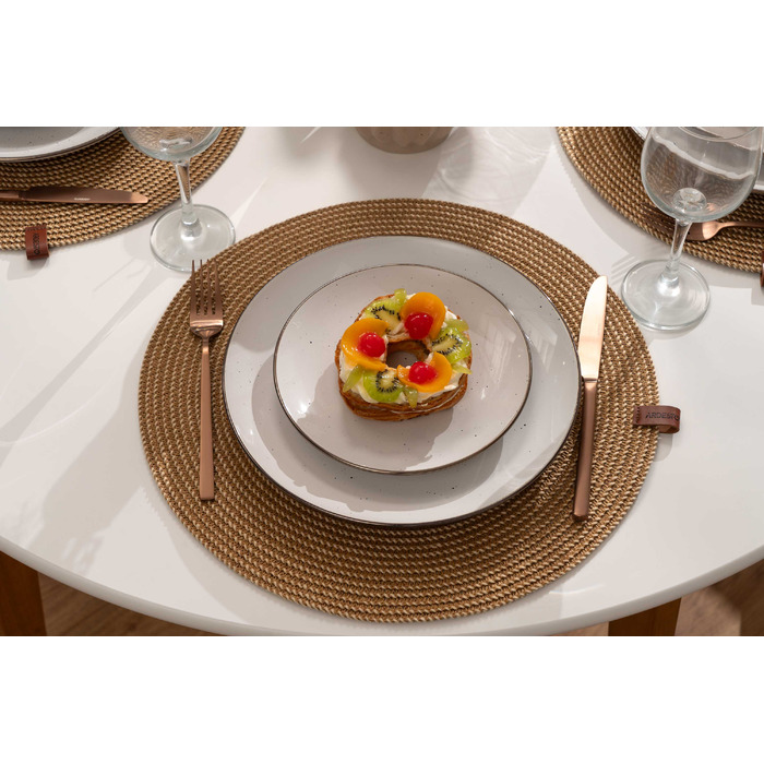 ARDESTO Килимок сервірувальний, 38см, поліестер, паперовий шпагат, кругла