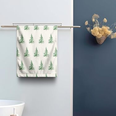 Різдвяні кухонні рушники Kwlegh, рушник для рук, рушник для пальців у формі різдвяної ялинки з цукерками та сніжинками, набір з 2 шт. , милий чоловічий банный рушник, високопоглинаючі рушники, 36 x (зелена ялинка)