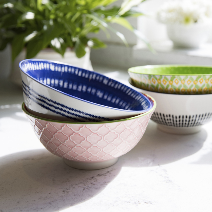 Миска Kitchen Craft GEOMETRIC GREEN, кераміка, діам. 16 см, 500 мл