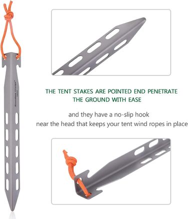 Колышки для палатки  8 шт. 20 см Boundless Voyage