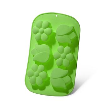 Форма для выпечки Fissman 6 кексов нарциссы и тюльпаны 26,5x17x3 см (6651)