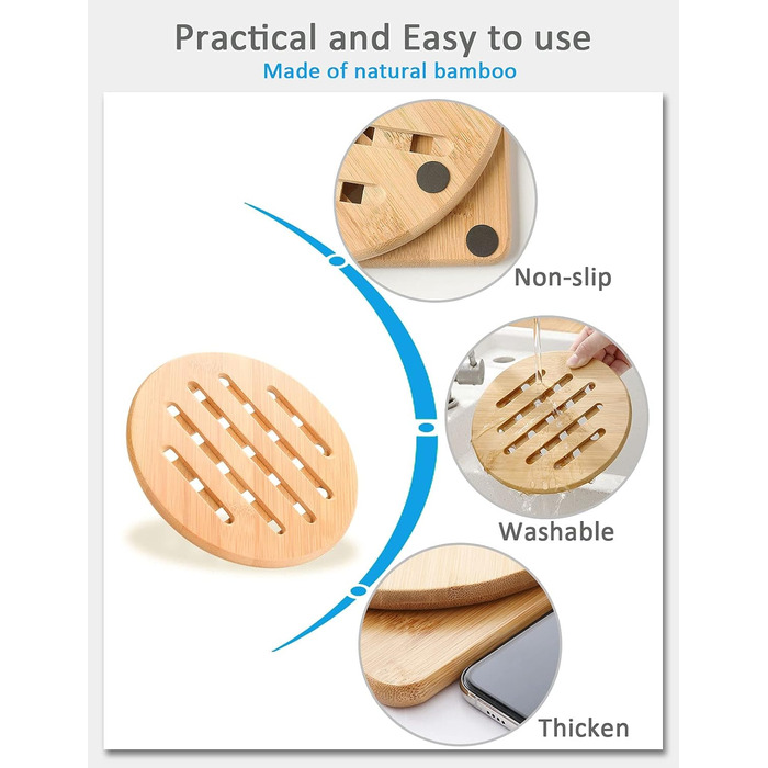 Термостійка підставка 4 бамбукових conisy