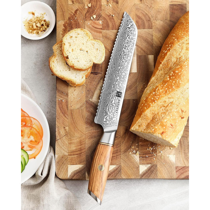 Ніж для хліба 21,2 см, дамаська сталь XINZUO