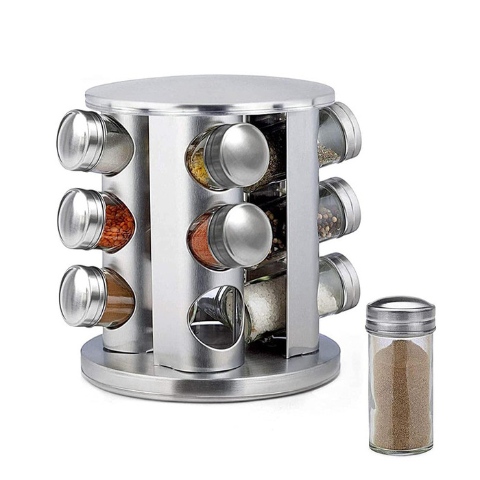 Підставка для спецій на 12 баночок обертова 21,5 см кругла YRHH