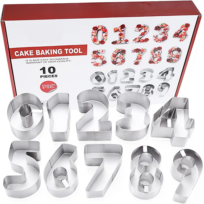 Набір формочок для печива у формі пряникового будиночка, FantasyDay, 10 шт. , формочки для печива з нержавіючої сталі, різдвяні формочки для тематичних тортів, тортів на день народження, помадного печива, сендвічів (10 шт.)