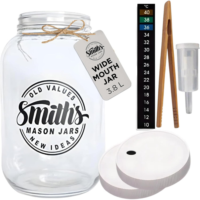 Банка для консервації з кришкою 3,8 л Smiths Mason Jars